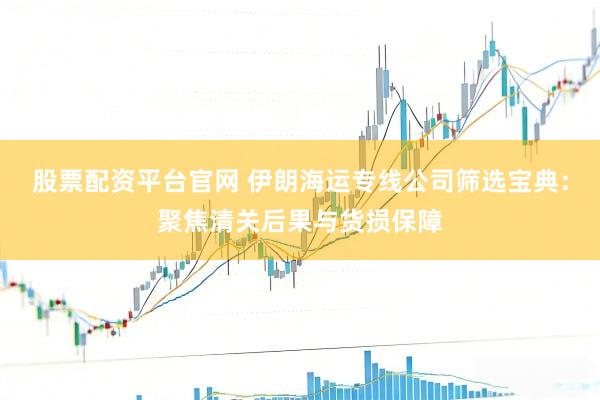 股票配资平台官网 伊朗海运专线公司筛选宝典：聚焦清关后果与货损保障